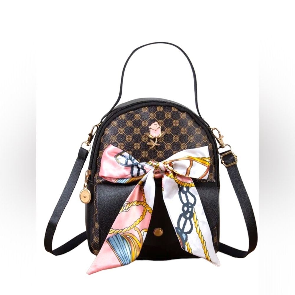 Twilly Scarf Decor Geo Graphic Backpack|deal🔥